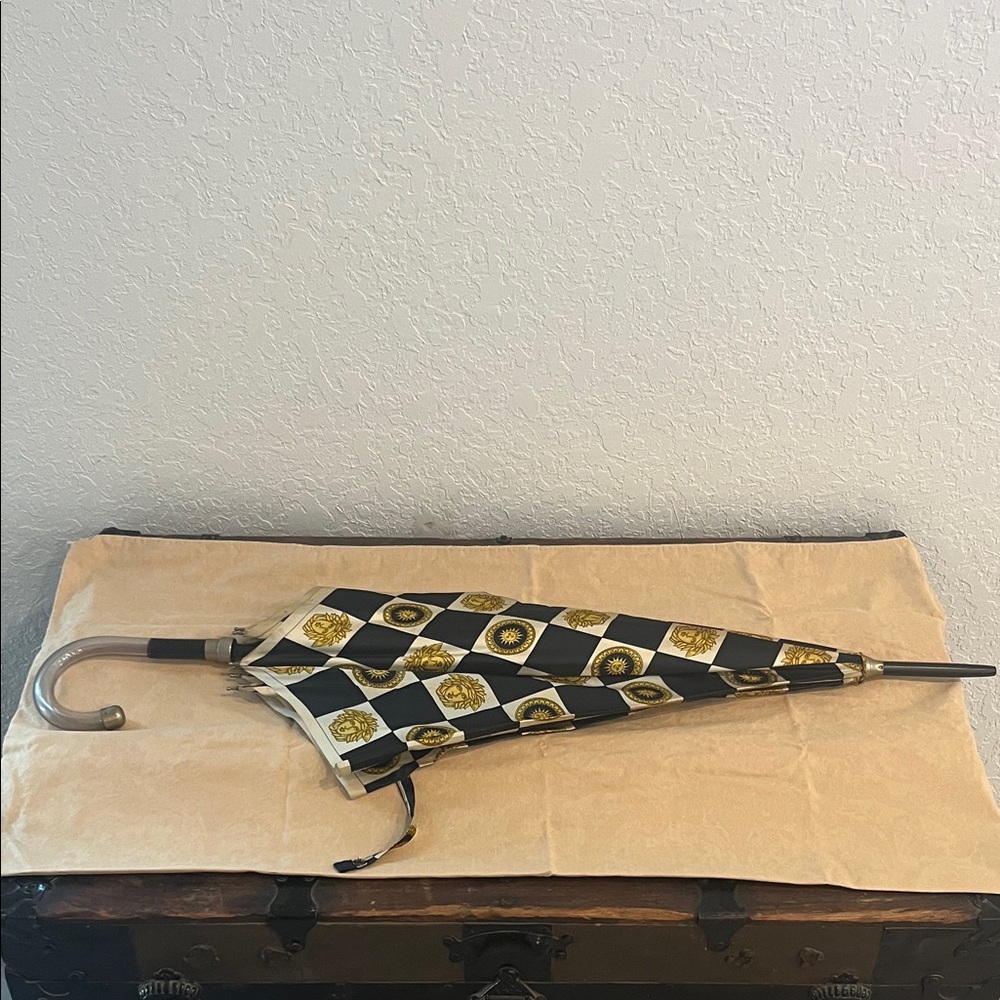 Versace Black and Gold Patterned Umbrella